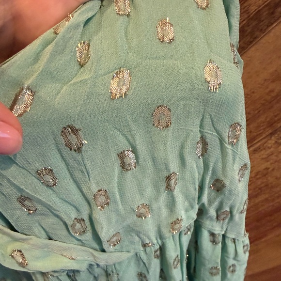 Sleeveless Tiered Maxi Dress in Mint Green - Picture 2 of 5